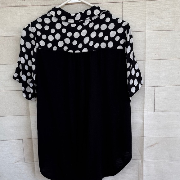 Anthropologie Porridge Black and White Polka Dot Blouse size Small - Picture 5 of 5